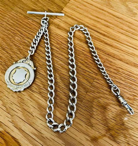 sterling silver pocket watch chains